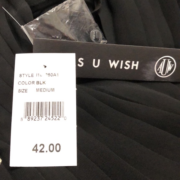 Women’s As U Wish pleated black mini dress - Picture 8 of 11